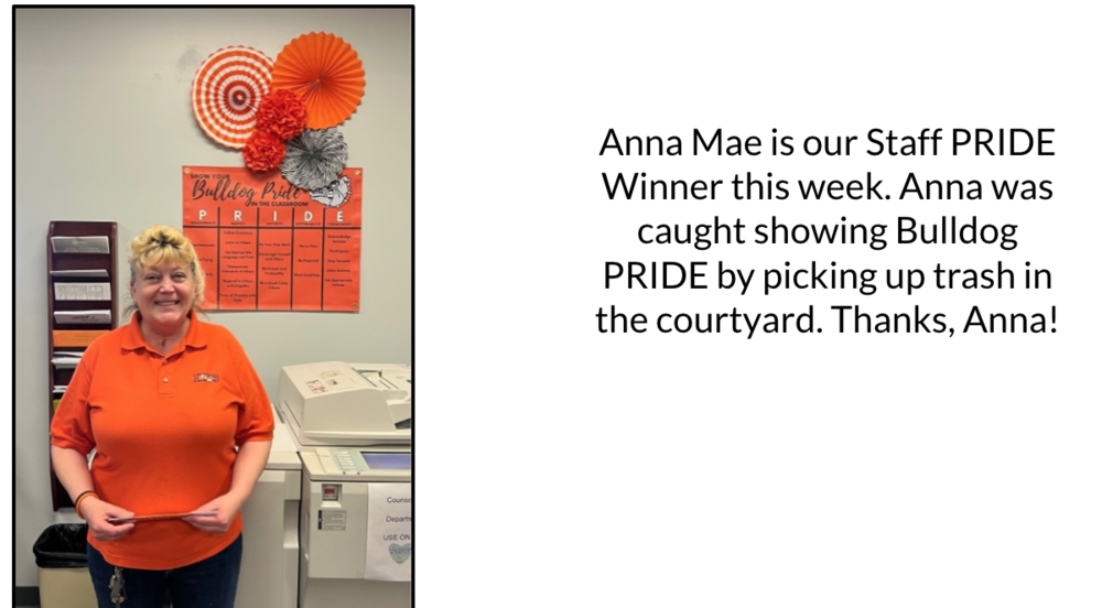 Anna Mae Staff Pride Winner