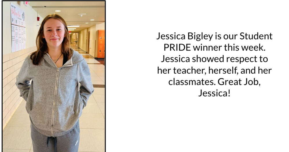 Jessica Bigley Student Pride Winner