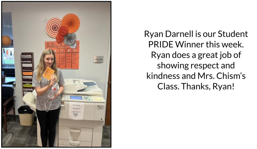 Ryan Darnell Student Pride Winner