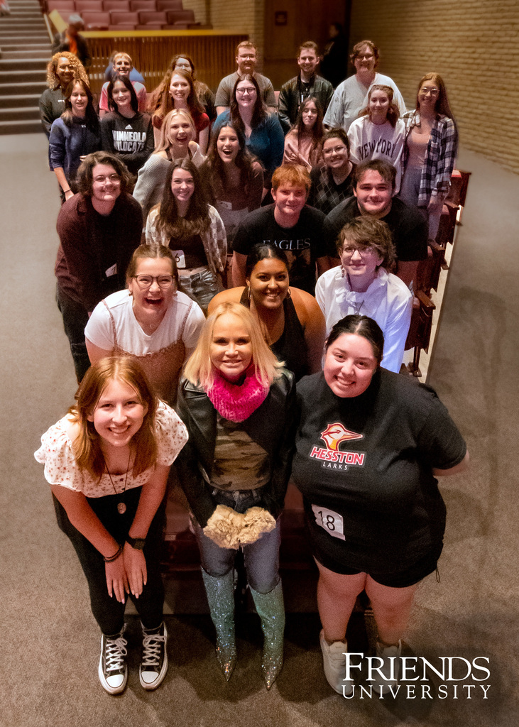 Here are our students with Kristen Chenoweth at Next Step, Broadway event